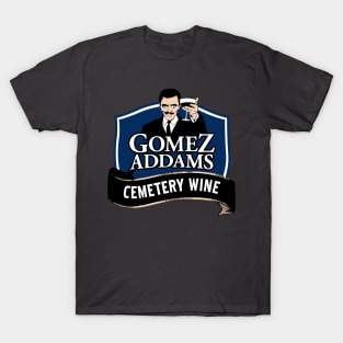 Gomez Addams Cemetery Wine T-Shirt